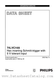 74LVC14A datasheet pdf Philips