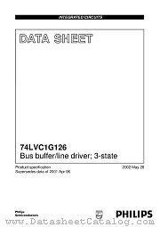 74LVC1G126 datasheet pdf Philips