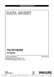 74LVC1GU04 datasheet pdf Philips