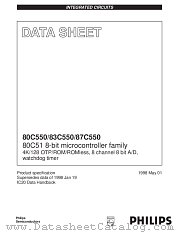 83C550 datasheet pdf Philips