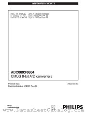 ADC0804LCN datasheet pdf Philips