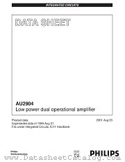 AU2904 datasheet pdf Philips