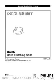 BA892 datasheet pdf Philips