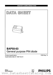 BAP50-03 datasheet pdf Philips