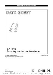 BAT74S datasheet pdf Philips