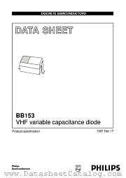 BB153 datasheet pdf Philips