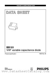 BB181 datasheet pdf Philips
