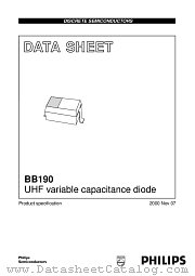 BB190 datasheet pdf Philips
