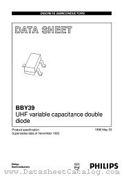 BBY39 datasheet pdf Philips