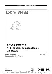BCV63 datasheet pdf Philips