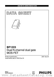 BF1203 datasheet pdf Philips