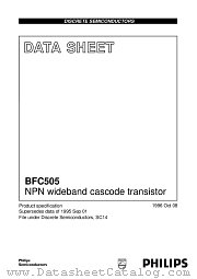 BFC505 datasheet pdf Philips