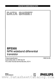 BFE505 datasheet pdf Philips