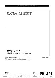 BFG10W/X datasheet pdf Philips