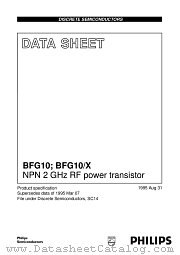 BFG10 datasheet pdf Philips