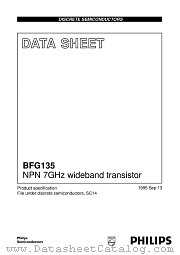 BFG135 datasheet pdf Philips