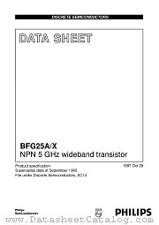 BFG25 datasheet pdf Philips