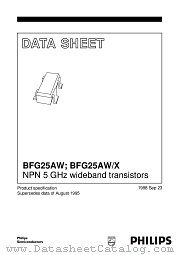 BFG25AW datasheet pdf Philips