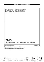BFG31 datasheet pdf Philips