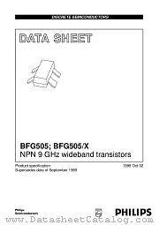 BFG505 datasheet pdf Philips