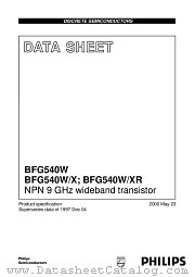 BFG540W/X datasheet pdf Philips