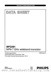 BFG591 datasheet pdf Philips