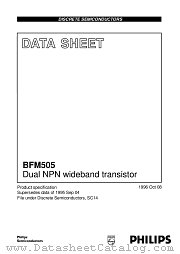 BFM505 datasheet pdf Philips