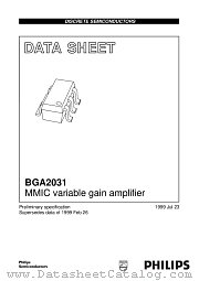 BGA2031 datasheet pdf Philips