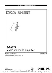 BGA2771 datasheet pdf Philips