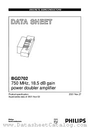 BGD702 datasheet pdf Philips
