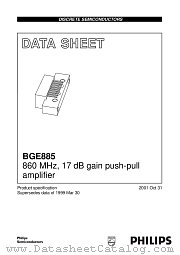 BGE885 datasheet pdf Philips