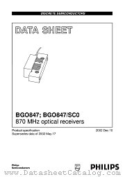 BGO847 datasheet pdf Philips