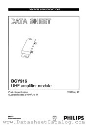 BGY916 datasheet pdf Philips