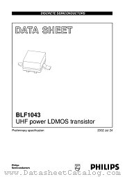 BLF1043 datasheet pdf Philips