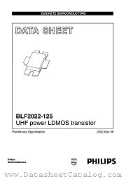 BLF2022-125 datasheet pdf Philips