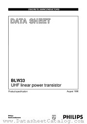BLW33 datasheet pdf Philips