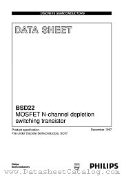 BSD22 datasheet pdf Philips