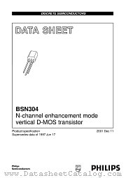 BSN304 datasheet pdf Philips