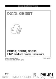 BSR30 datasheet pdf Philips