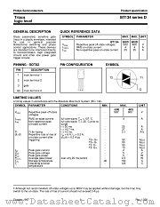 BT134-600D datasheet pdf Philips