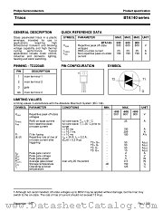BTA140-500 datasheet pdf Philips