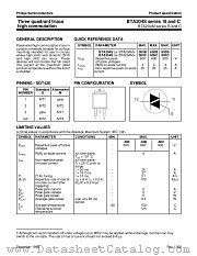 BTA204M-600C datasheet pdf Philips
