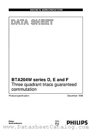 BTA204WD datasheet pdf Philips