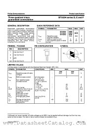BTA204-600D datasheet pdf Philips