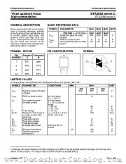 BTA208S-500C datasheet pdf Philips