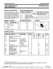 BTA208-600B datasheet pdf Philips