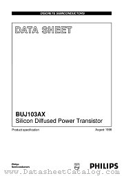 BUJ103AX datasheet pdf Philips