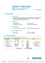 BUK7108-40AIE datasheet pdf Philips