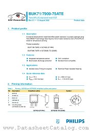 BUK7109-75ATE datasheet pdf Philips