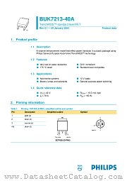 BUK7213-40A datasheet pdf Philips
